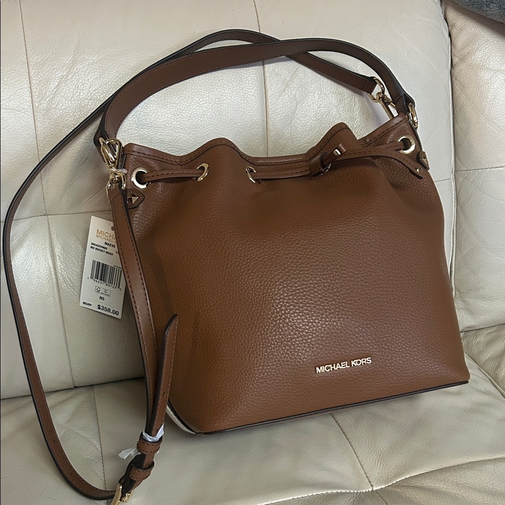 Michael Kors Tan Leather Shoulder Bag